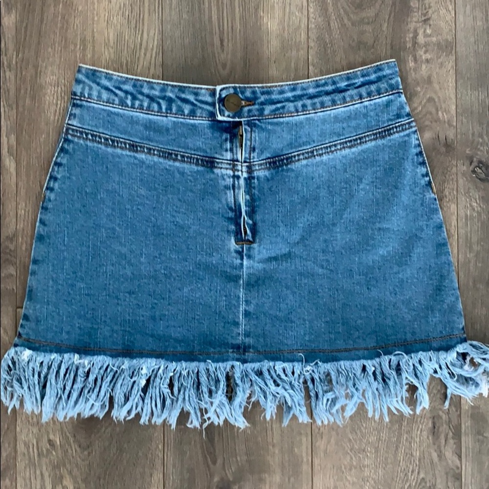 Blue faith denim skirt. size M